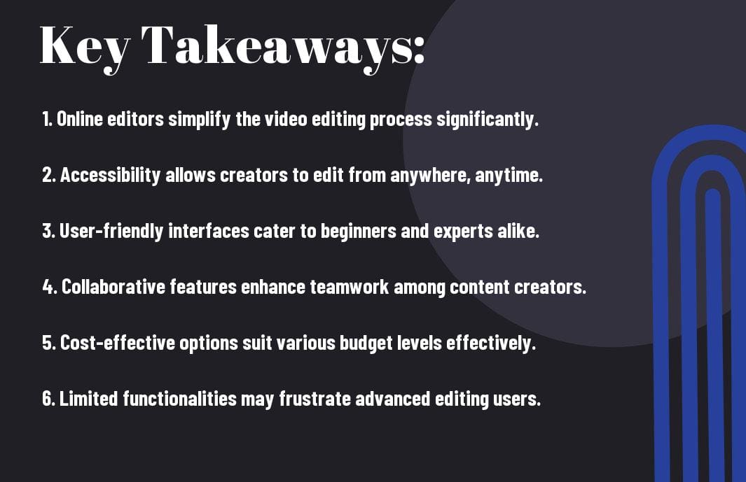 Key Takeaways on Online Video Editors