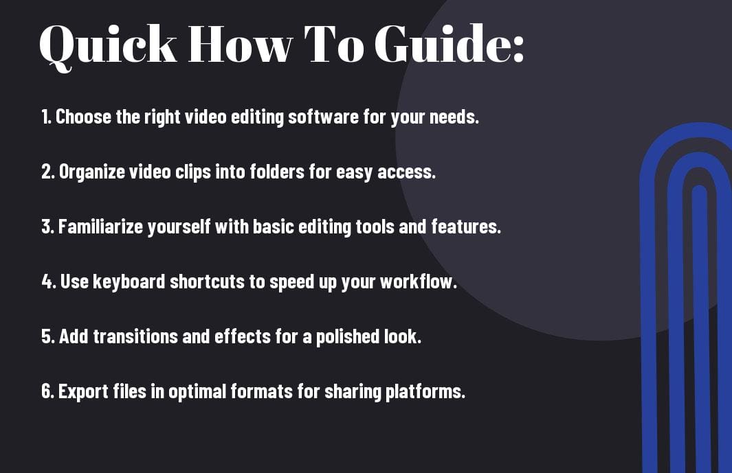 Quick how to guide on Video Editing