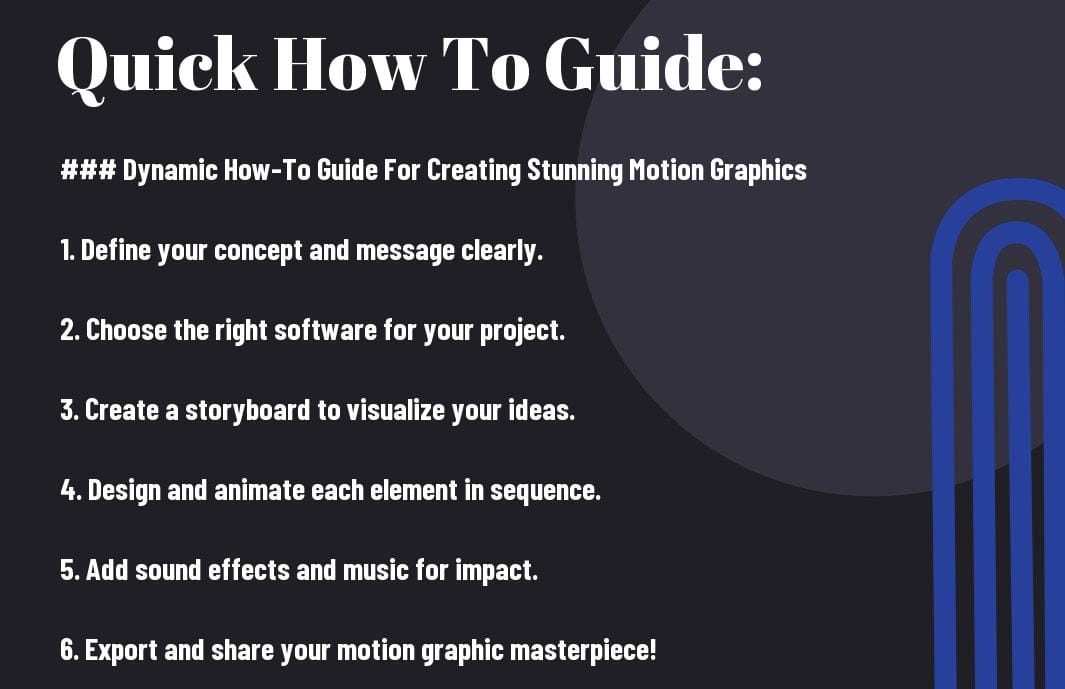 Quick how to guide on Motion Graphics
